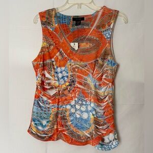 Kaktus Orange and Blue Abstract Tank Top